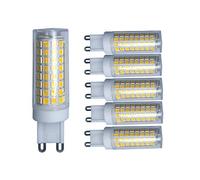 Bombilla LED G9 de 5W regulable luz blanca cálida 50W halógena 500lm 220V G9 base de dos pines para pared de techo lámpara de araña iluminación para el hogar cerámica 5W