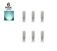 Bombilla LED G9 Tecnolux 5 W, 420 lm, luz fría 6400 K, pack de 6 unidades para lámpara de mesa, araña o pie, ángulo 360°, ahorro energético hasta 90%