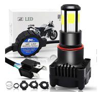 Bombilla LED H4 para faro delantero de motocicleta, luz alta y baja, 25 W, 5000 lm, chip COB, universal,