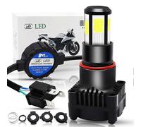 Bombilla LED H4 para faro delantero de motocicleta, luz alta y baja, 25 W, 5000 LM, chip COB, universal,