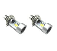 Bombilla LED H4 para faros delanteros de motocicleta, luz alta y baja, con luz diurna Angel Eye, 3000 LM, edición superbrillante, 1280