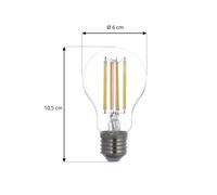 Bombilla LED inteligente LUUMR E27 A60 7 W transparente, compatible con ZigBee, EC:EPREL:1879867