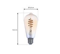 Bombilla LED inteligente LUUMR E27 ST64, color ámbar, 4,9 W, Tuya WiFi EC:EPREL:1870906