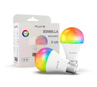 Bombilla Led Inteligente Wifi FLUX'S [2 UDS] 10W, E27, Regulable, Luz Cálida, RGB Multicolor, Compatible con Alexa, Echo, Google Home e IFTTT