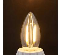 Bombilla LED Lindby, tipo vela, casquillo E14, 2 W, transparente, 2700 K EC:EPREL:753204