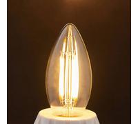 Bombilla LED Lindby, tipo vela, casquillo E14, 4 W, transparente, 2700 K EC:EPREL:753206