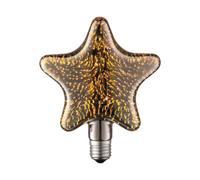 Bombilla LED Lucande E27 Estrella 4 W con efectos de fuegos artificiales en 3D