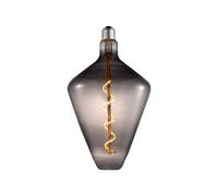 Bombilla LED Lucande, forma abombada, E27 4W, ahumada, Ø 15 cm, 1800K