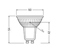 Bombilla LED OSRAM PAR16 Reflector GU10 3,4 W 100° 2700 K EC:EPREL:1877427