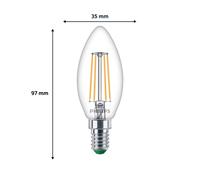 Bombilla LED Philips E14 B35 2,3 W 485 lm 2700 K filamento, paquete de 3 EC:EPREL:1881210