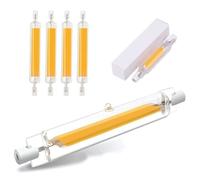 Bombilla LED R7S 118mm Regulable 30W, Bombilla Lineal 30W R7S Equivalente a una Lámpara Halógena 300W, Luz Blanca Cálida 3000K, 3000LM, 360 Grados Focos Y Apliques Pared,Warm white 4pcs,118mm 30W