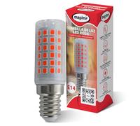 Bombilla LED Roja 660 nm sin Luz Azul - Luz Roja Nocturna Melatonina para Dormir Mejor | Flicker-Free | Estimula la Melatonina Naturalmente | Casquillo E27 o E14 - Ideal para Noche y Bebés (Rosca E14)