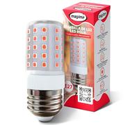 Bombilla LED Roja 660 nm sin Luz Azul - Luz Roja Nocturna Melatonina para Dormir Mejor | Flicker-Free | Estimula la Melatonina Naturalmente | Casquillo E27 o E14 - Ideal para Noche y Bebés (Rosca E27)