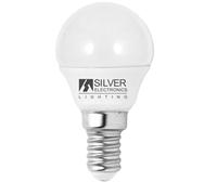Bombilla led silver electronic eco esferica 5w=35w - e14 - 3000k -