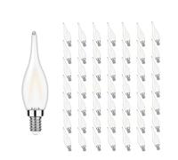 Bombilla Led tipo vela E14, 220V, 110V, C22, reemplazo Retro esmerilado, Base de candelabro, filamento, luces Vintage, lámpara de decoración for el hogar (Color : E14 220V, Size : 50 PACK_YES_1.5W)