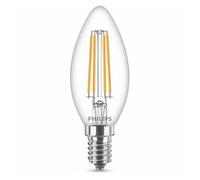 Philips Bombilla LED clásica E14 B35 6,5 W transparente 4.000 K