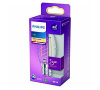 Bombilla led vela philips classic twisted 25 w e14 2 w e (2700k) 6.4 cm