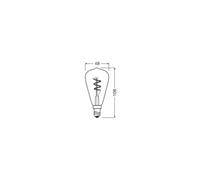 OSRAM LED Lampe Edison Vintage 1906 Spiral ST48, 2,8W, E14, gold, Spiraldraht, Vintage-Optik, geeignet für offene Leuchten, Vitrine, Tischleuchte, Wohnraum
