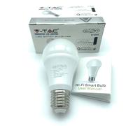 Bombilla LED Wifi 9W E27 Bombilla A60 RGB+W Regulable V-tac Smart VT-5010