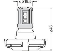 Bombilla, luz intermitente ams-OSRAM 5201DWP-1BL