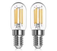 Bombilla Nevera LED E14 2W 230V, no Regulable, Lámpara Para Nevera 2700K Blanco Cálido, Equivalente Lámpara halógena E14 15w, Bombilla Led T22 Para Luz Nevera Campana, Campana Extractora, Pack de 2