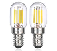 Bombilla Nevera LED E14 3W Luz Fría 6000K, 300LM, CA 230V, Equivalente 25W, No Regulable, T22 E14 Filament Pequeña
