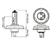 Bombilla P45t 1 987 301 021 BOSCH para ALFA ROMEO RENAULT CITROËN PEUGEOT FIAT