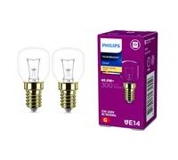 Bombilla para horno Philips E14 de 40 W, resistente al calor hasta 300 °C, 2 unidades.