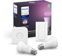 Philips Hue White and Color Kit 2 Bombillas Inteligentes LED E27 9W + Puente + Mando