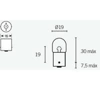 Bombilla R5 12V 5W - x10