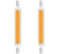 Bombilla R7S LED 118mm 20W Luz Cálido 2700K, Bombilla LED R7S Regulable, Sustitución Halógeno de Tipo J 118mm 200W, 2000LM, Sin Parpadeo, Lámpara Lineal para Lámpara de Pared, Proyector, 2 Piezas
