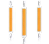 Bombilla R7S LED 118mm 20W Luz Cálido 2700K, Bombilla LED R7S Regulable, Sustitución Halógeno de Tipo J 118mm 200W, 2000LM, Sin Parpadeo, Lámpara Lineal para Lámpara de Pared, Proyector, 3 Piezas