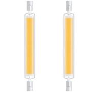 Bombilla R7S LED 118mm 20W Luz Natural 4000K, Bombilla LED R7S Regulable, Sustitución Halógeno de Tipo J 118mm 200W, 2000LM, Sin Parpadeo, Lámpara Lineal para Lámpara de Pared, Proyector, 2 Piezas