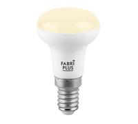 Bombilla Reflectora 8w 3000k de Fabriplus, con casquillo E14, 720lm y medidas compactas de 8,7x5x5 cm, perfecta para ambientes cálidos y acogedores.