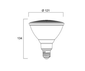 Bombilla reflectora LED E27 15W PAR38 3.000K atenuable 40° 1200lm de Sylvania EC:EPREL:543123