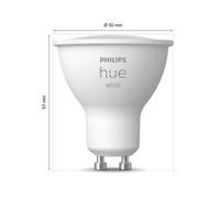 bombilla reflectora LED Philips Hue White GU10 4,2 W, juego de 2 unidades