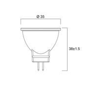 Bombilla reflectora LED Sylvania GU4 MR11 4W 3.000K 36° 345lm EC:EPREL:543149