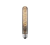 Bombilla tubular LED Lucande, E27, 4 W, Ø 3 cm, color humo, 1800 K