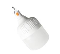 Bombilla USB de Emergencia 80w Portátil para Camping y Pesca Nocturna | PC y Acero Inoxidable, Gancho Incluido, Iluminación de Área, Carga por Puerto USB Tipo 3, Blanco