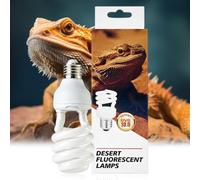 Bombilla UVB, Lámpara de reptil UVB, E27 Lámpara UVA Tortuga, 26 W UVB 10.0 | fluorescente desierto terrario lámpara, 220V Fluorescente Compacta para Reptiles del Desierto, Lagarto, Serpiente, Camaleón