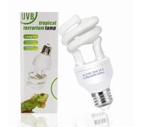 Bombilla UVB Reptiles 10.0 26W, E27 Lámpara UVA Tortuga, AC 220V Fluorescente Compacta para Reptiles del Desierto, Lagarto, Serpiente, Camaleón