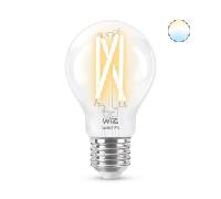 BOMBILLA WIZ FILAMENTO ESTANDAR CLARA | 60W | E27 | LUZ CALIDA A FRIA 27-65K | WI-FI 8718699787158