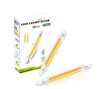 Bombillas 10W R7S LED 78mm Regulables, Equivalente a 100W Lampara Halógena, Blanca Cálida 3000k, 1000LM, LED COB de doble extremo R7S Luz lineal de reflector de base Ángulo de haz de 360 °, 2 Pcs