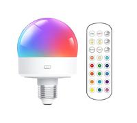 Bombillas coloridas con control remoto, bombilla LED que cambia de color, bombilla de batería recargable, bombillas inteligentes recargables, bombilla LED RGB para apliques, lámpara