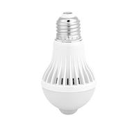 Bombillas de luz con Sensor de Movimiento, 5W E27 Bombilla de luz de Seguridad de Movimiento para Exteriores/Interiores para Puerta de Entrada, Porche, Garaje, sótano, Pasillo, Cierre(5W)