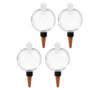 Bombillas de riego vegetal - 4 unidades Agua de riego automático transparente, esferas de agua, cristalería autoalimentable transparente, depósito decorativo de hidratación, alimentación por goteo