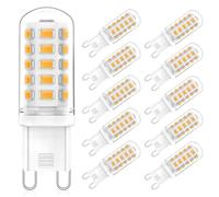 Bombillas G9 LED 3 W equivalentes 33 W 40 W 50 W G9 Halógeno, blanco cálido 3000 K, 320 LM, 360 grados, sin parpadeo, CRI 83+, AC/DC 220-240 V, no regulable, paquete de 5 (blanco cálido 2700 K, 10