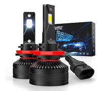 Bombillas H11 LED 18000LM, BEAMFLY H8 H9 Lampara Faros Delanteros Coche 110W, Kit de Conversión Halógena 12V, 6000K Luces Blancas, Negro