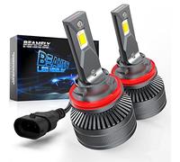 Bombillas H11 LED 18000LM, BEAMFLY H8 H9 Lampara Faros Delanteros Coche 12V 110W 6000K Luces Blancas