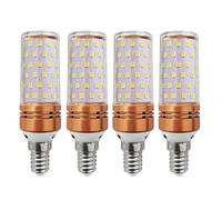 Bombillas LED E14 16W Equivalente 160W Sin Parpadeo Ahorro de Energía 1600LM (CRI>80) Para Lámparas de Araña Apliques de Pared Plafones No Regulable(Natural White 4000K,4 Pack)